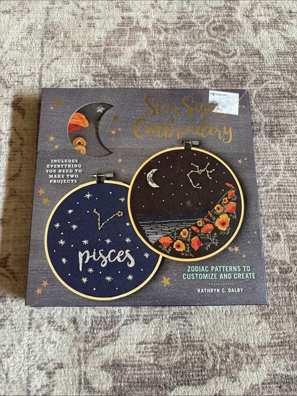 Star Sign Embroidery Kit - Pisces Design -